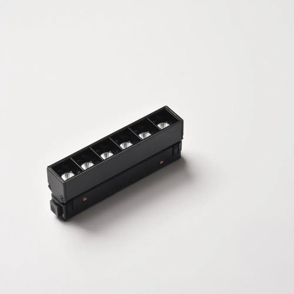Spot LED Bridgelux Fix Liniar 6W pentru Sina Magnetica, 112mm, Negru