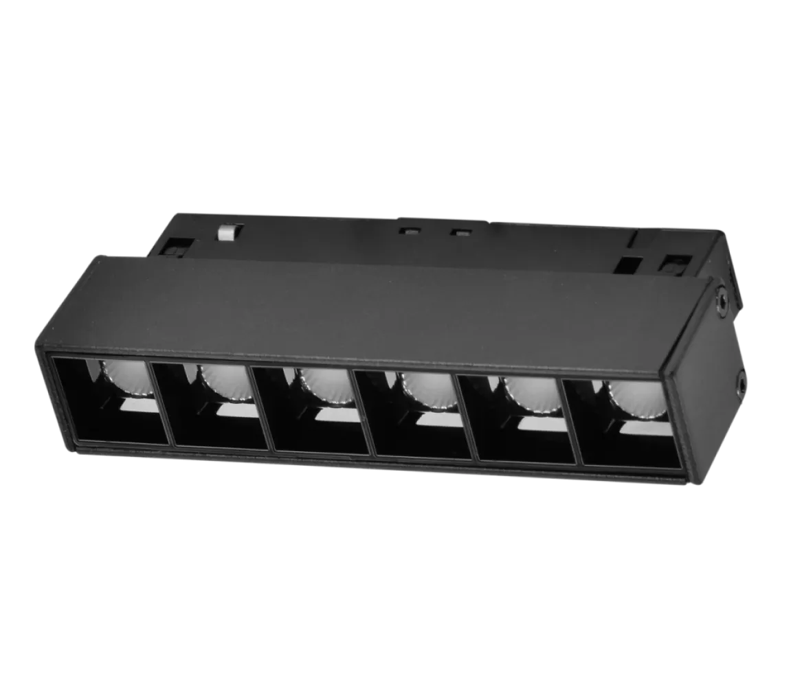 Spot LED Bridgelux Fix Liniar 6W pentru Sina Magnetica, 112mm, Negru