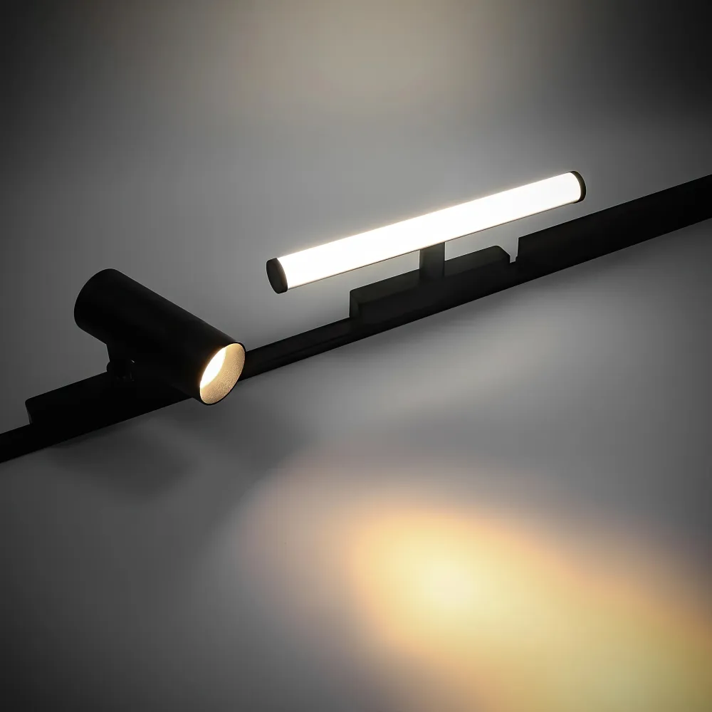 Spot LED Bridgelux Orientabil 6W pentru Sina Magnetica, 120mm, Negru