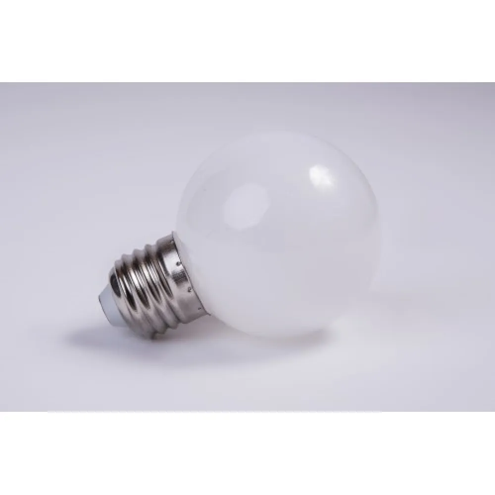 Set 50 Becuri LED Alb Mat, 1W, din Plastic, Dimabile, E27, G45 , Lumina Naturala, de Exterior