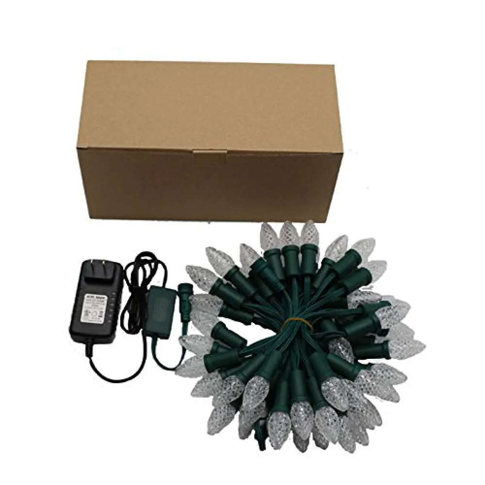 Ghirlanda Luminoasa Smart 12M cu 100 Becuri LED RGB, Cablu Verde, Lumina Calda, de Exterior