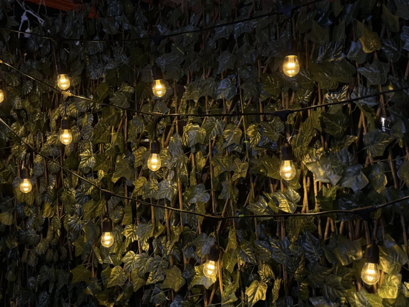 Ghirlandă Luminoasă 25M cu 25 Becuri Bec Transparent Retro 9 LEDuri, 1W, din Plastic, E27, S14, Lumina Foarte Calda, de Exterior