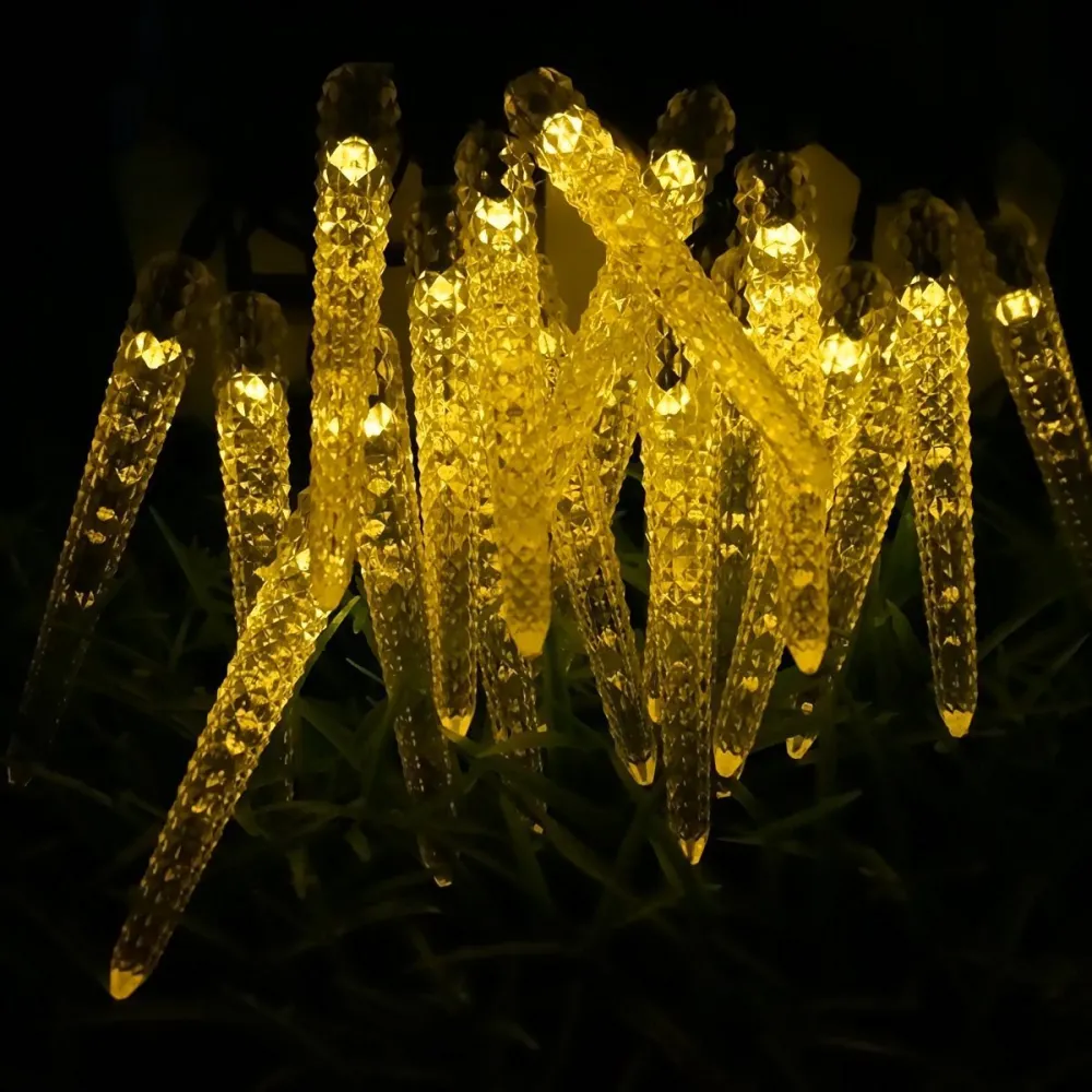 Ghirlanda Luminoasa Solara 3M cu 20 Turturi cu LED, Lumina Calda, de Exterior