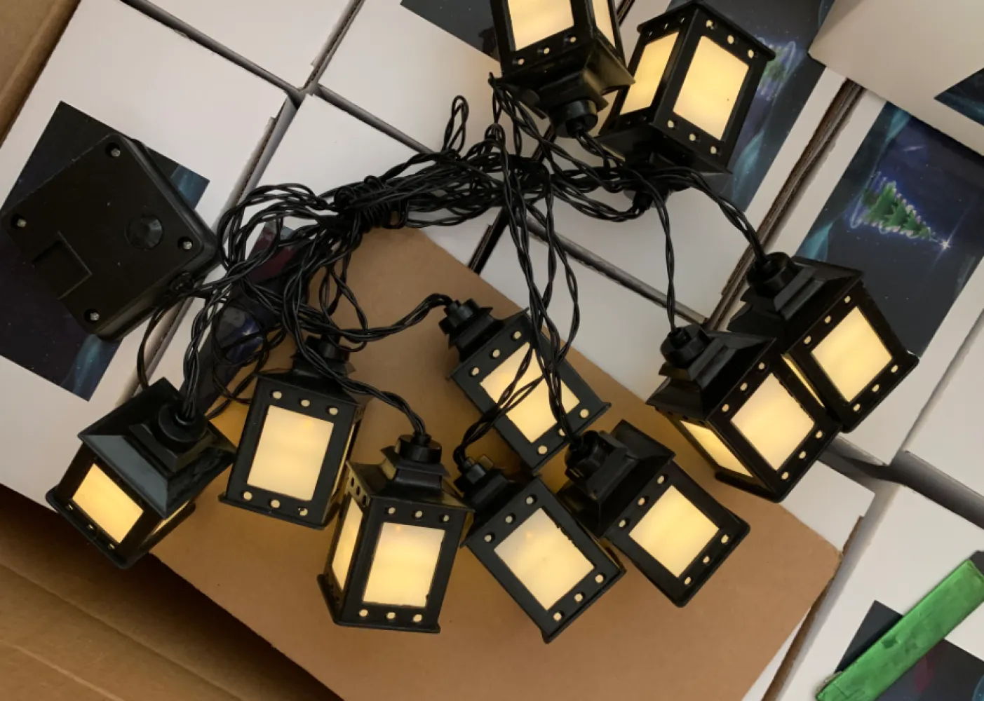 Ghirlanda Luminoasa Solara 4M cu 10 Felinare, Lumina Calda, de Exterior