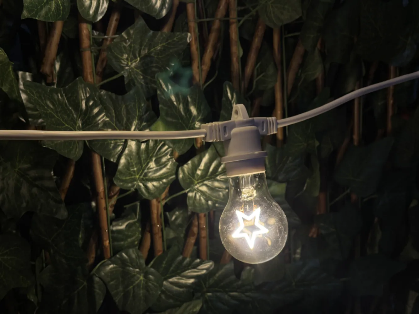 Bec LED cu Filament Stea, 1.5W, din Sticla, E27, Dimabil, A60, Lumina Calda, de Exterior