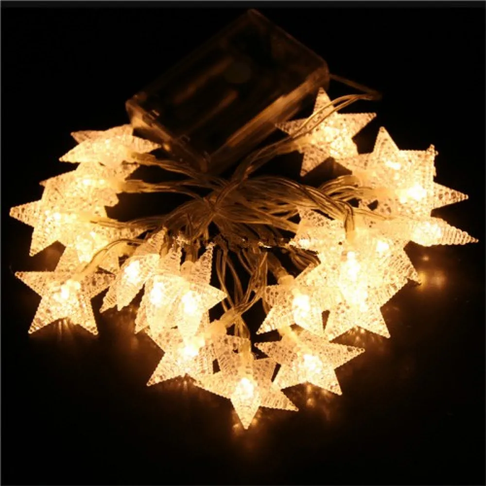 Ghirlanda Luminoasa Decorativa 100M cu 800 Stelute cu LED, Cablu Transparent, Lumina Calda, de Exterior