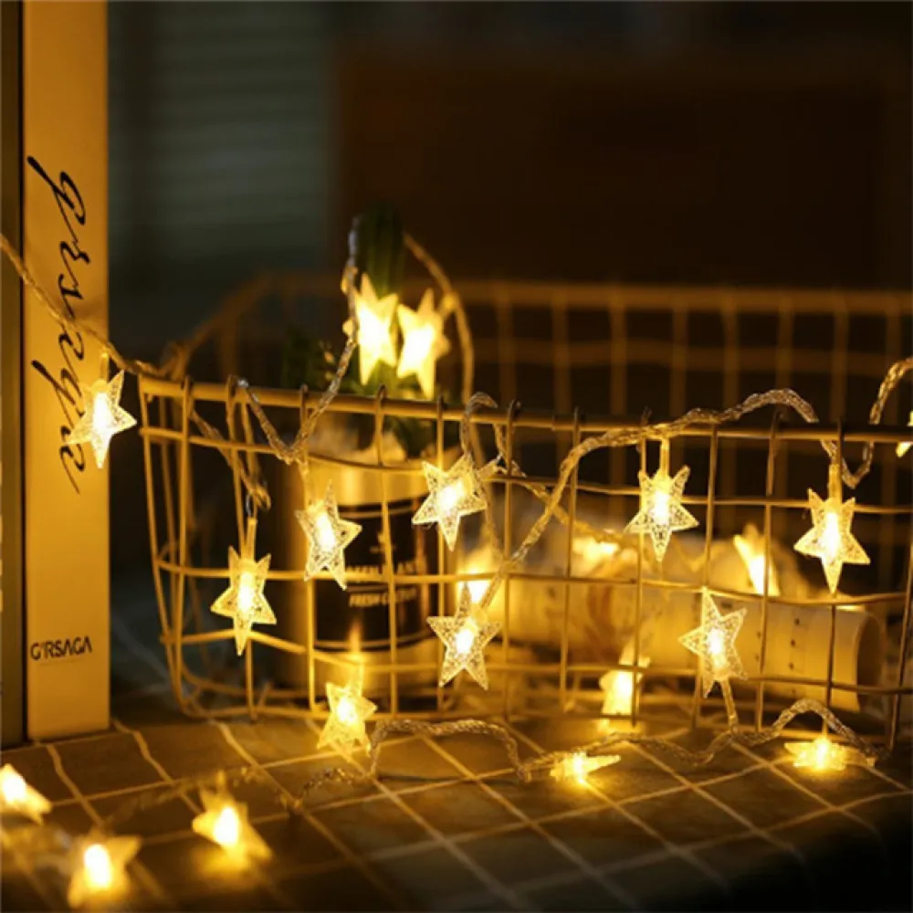 Ghirlanda Luminoasa Decorativa 100M cu 800 Stelute cu LED, Cablu Transparent, Lumina Calda, de Exterior