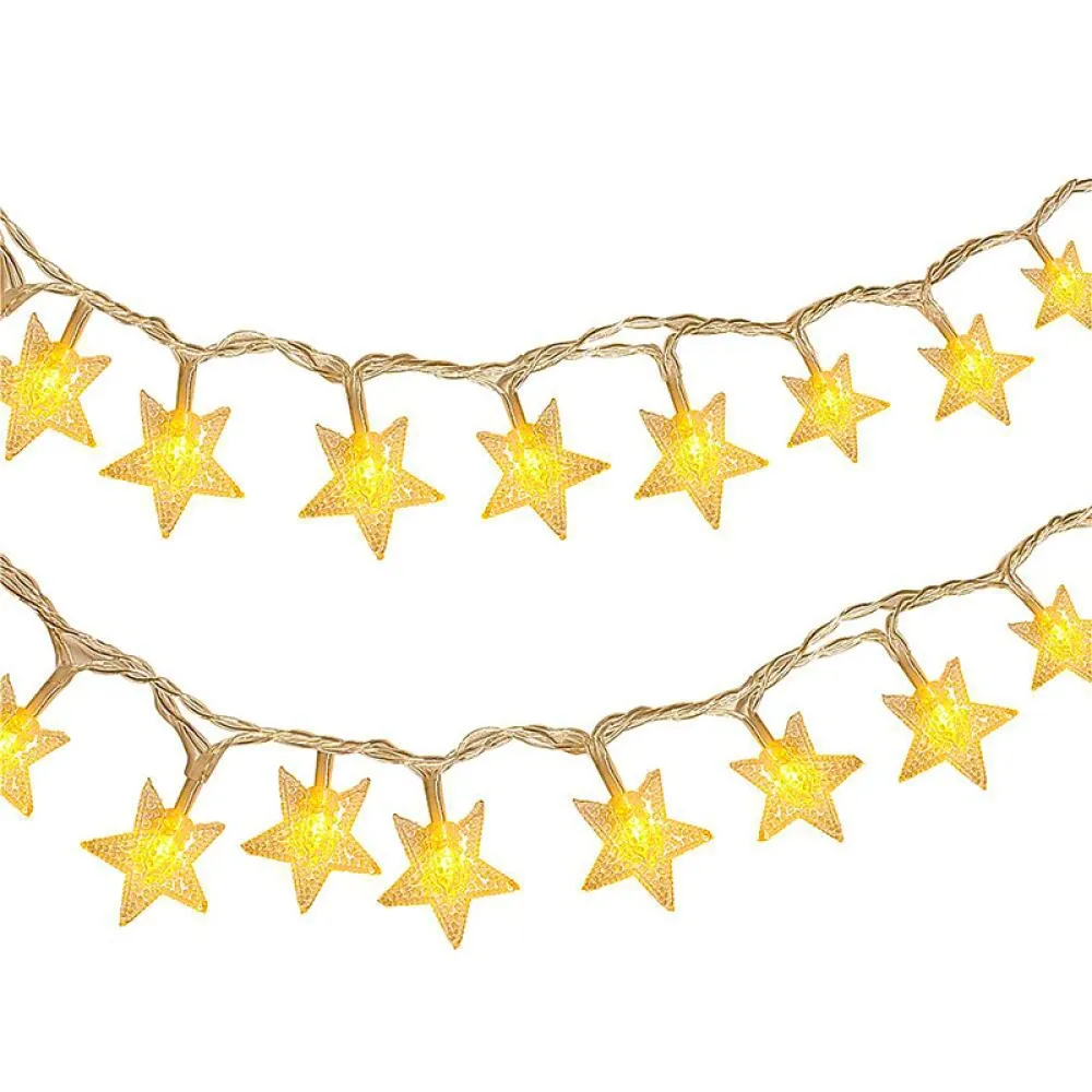 Ghirlanda Luminoasa Decorativa 100M cu 800 Stelute cu LED, Cablu Transparent, Lumina Calda, de Exterior