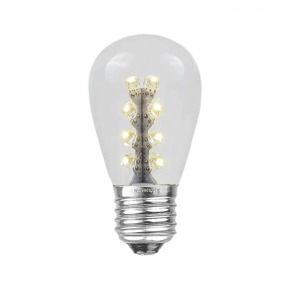 Ghirlandă Luminoasă 150M cu 300 Becuri Bec 32 LEDuri Transparent, 2W, din Sticla, E27, S14, Lumina Foarte Calda, de Exterior