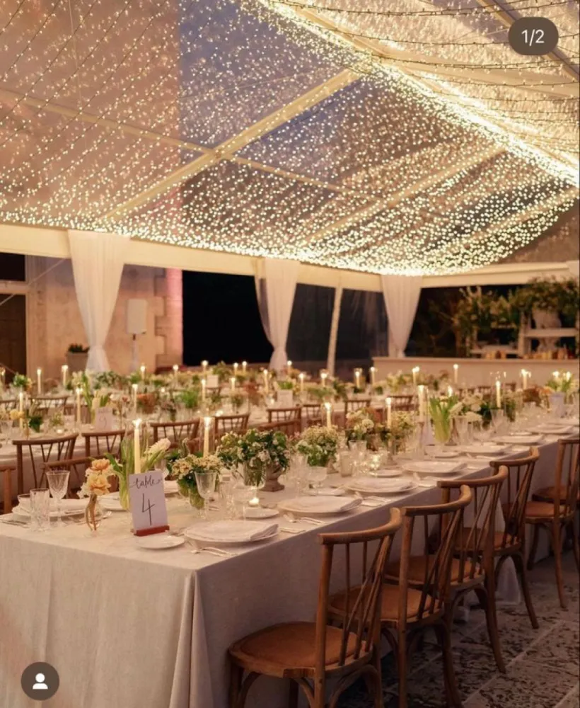 Perdea Luminoasa 2M x 3M, 925 LEDuri, Cablu Alb, Lumina Calda, Conectabila 22M, Dimabile, de Exterior