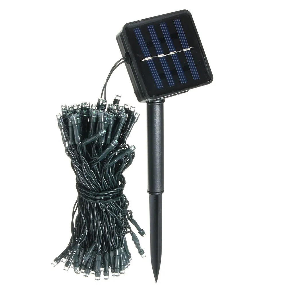 Ghirlanda Luminoasa Solara 30M cu 300 LEDuri, 8 Programe, Lumina Calda